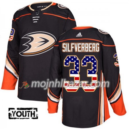 Dresovi Anaheim Ducks Jakob Silfverberg 33 Adidas 2017-2018 Crna USA Flag Fashion Authentic - Dječji Dresovi Anaheim Ducks Jakob Silfverberg 33 Adidas 2017-2018 Crna USA Flag Fashion Authentic - Dječji